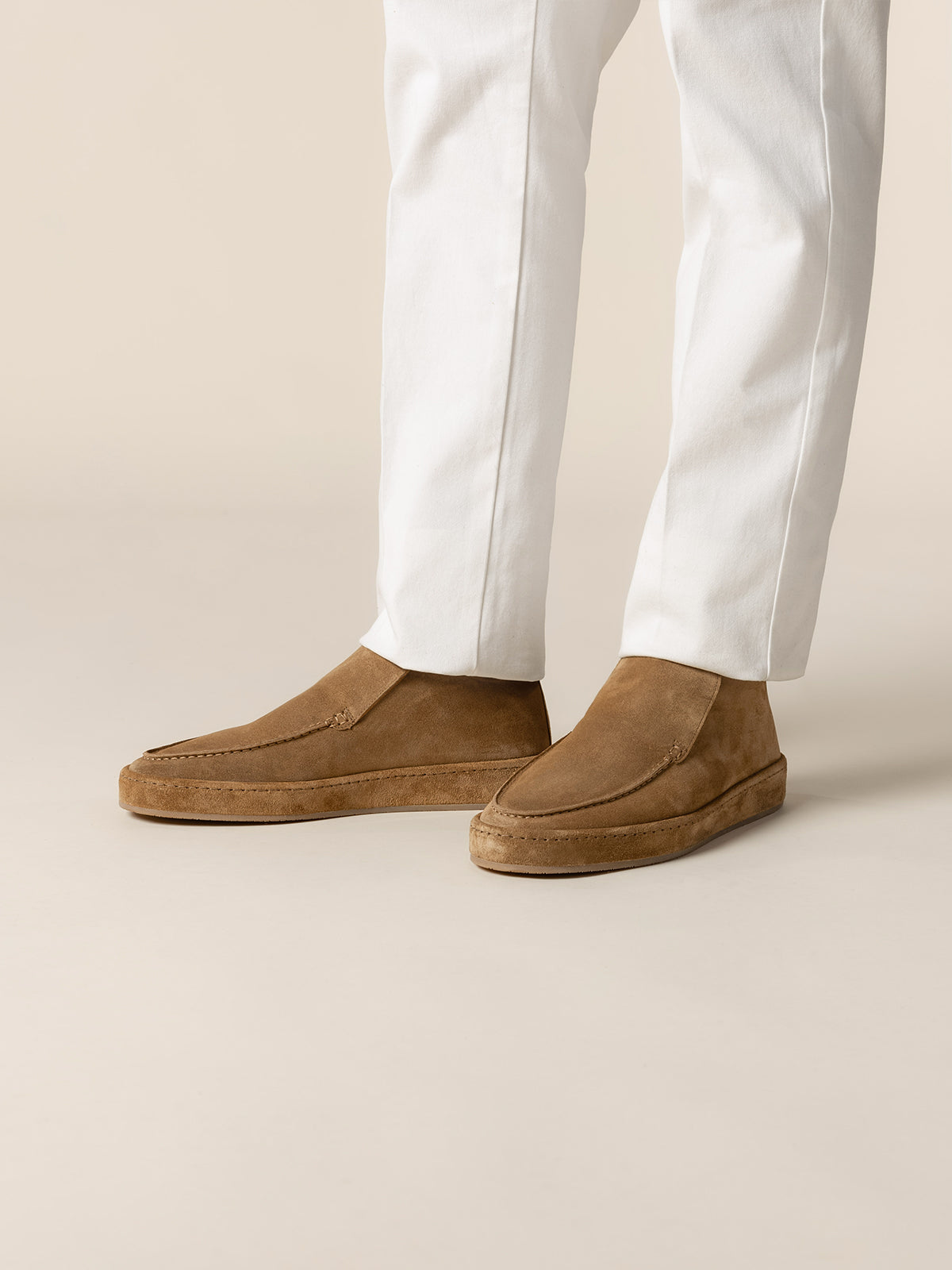 Beige Voyager City Loafer with Fur – Positano Life