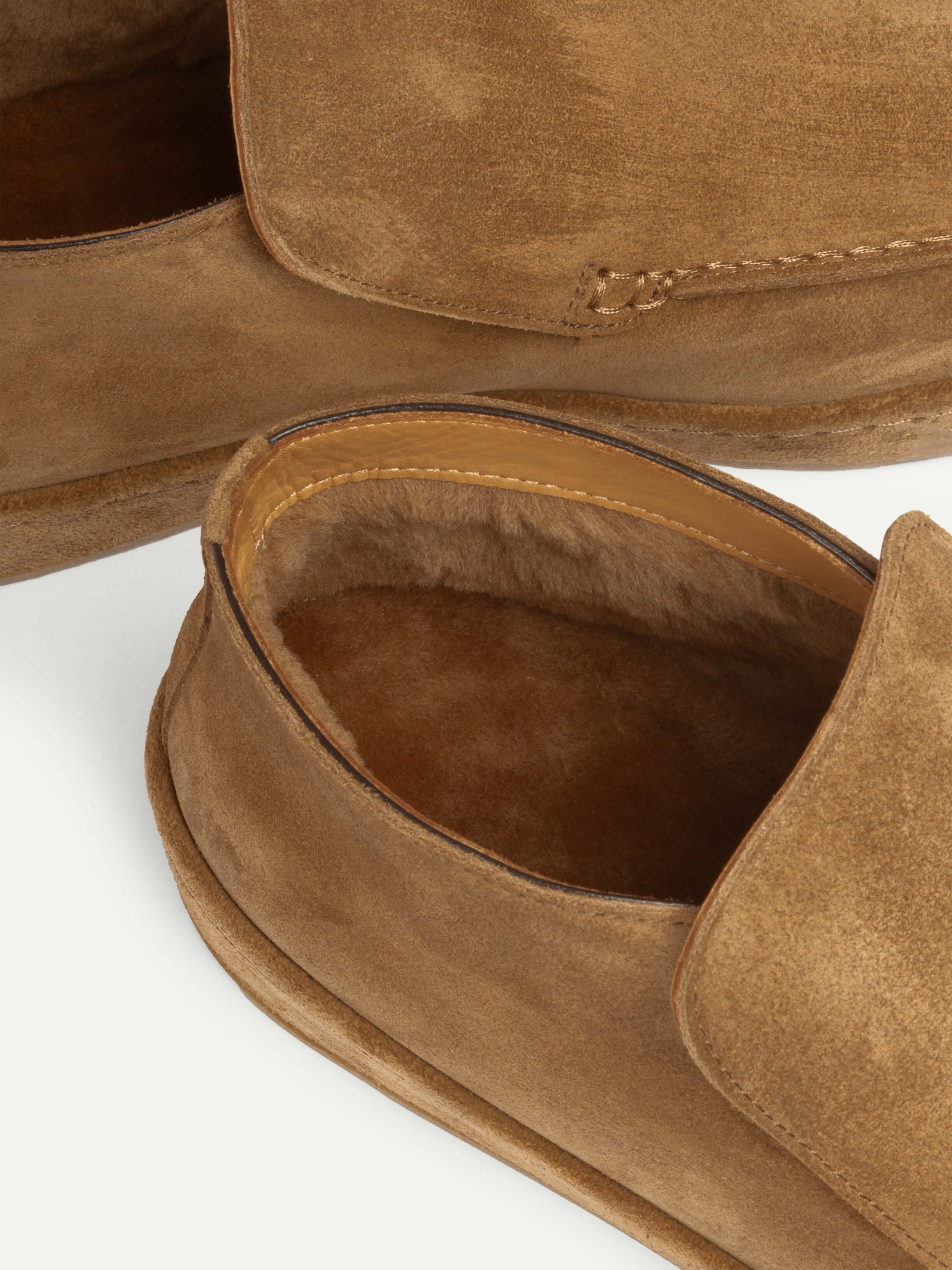 Beige Voyager City Loafer with Fur – Positano Life