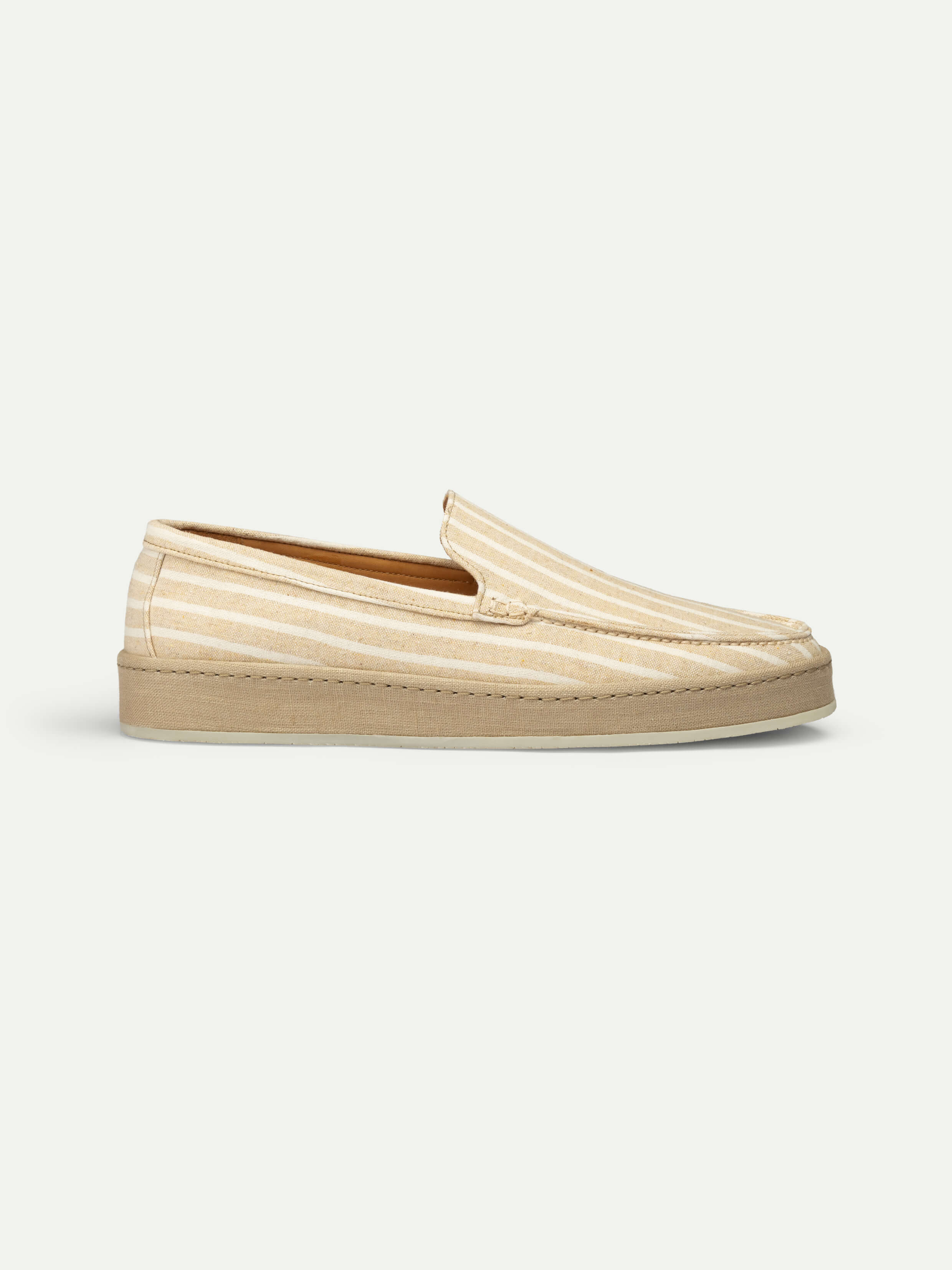 Yellow Striped Linen Voyager Loafer – Positano Life