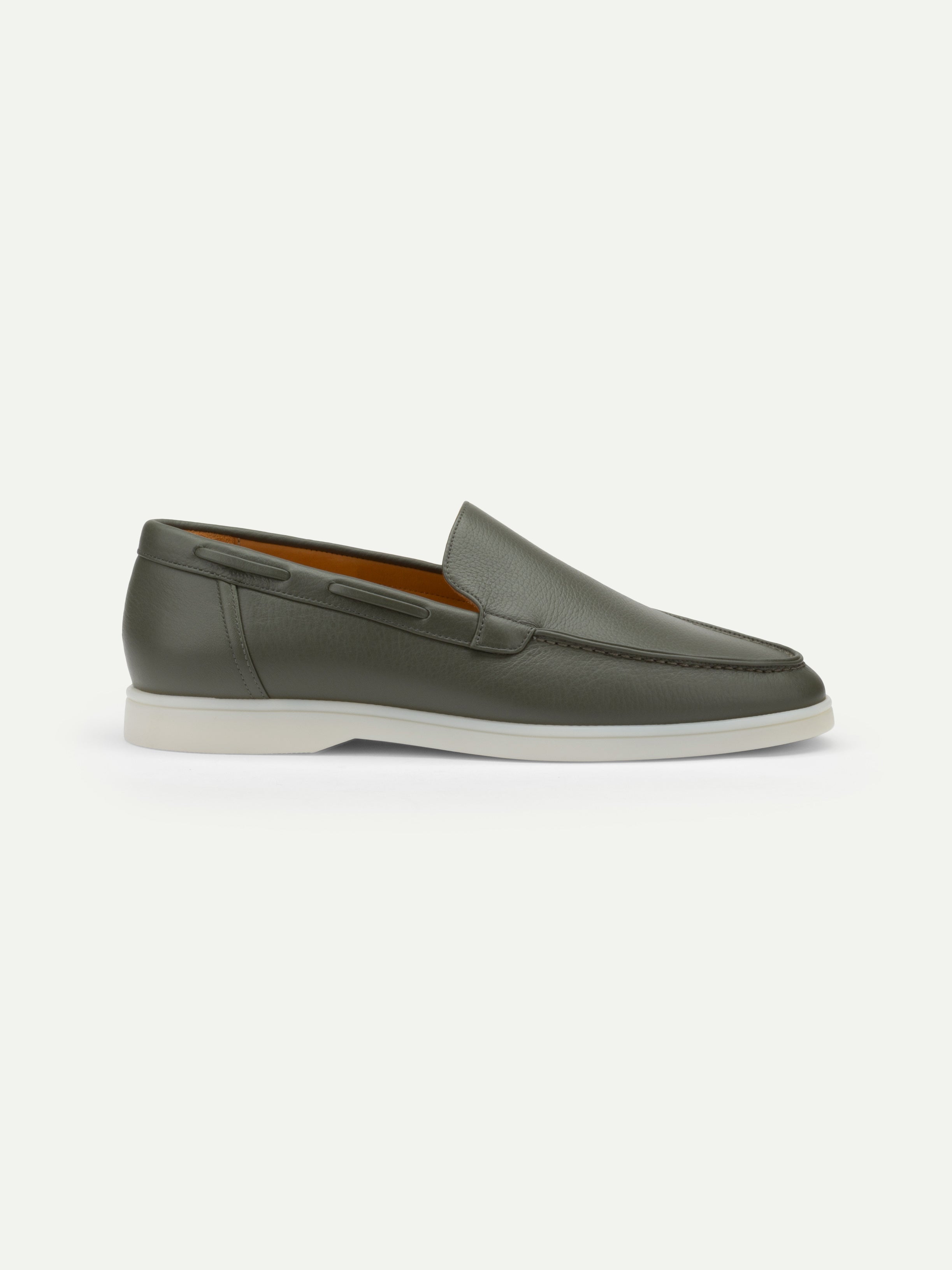 Classic Green Grain Yacht Loafers – Positano Life