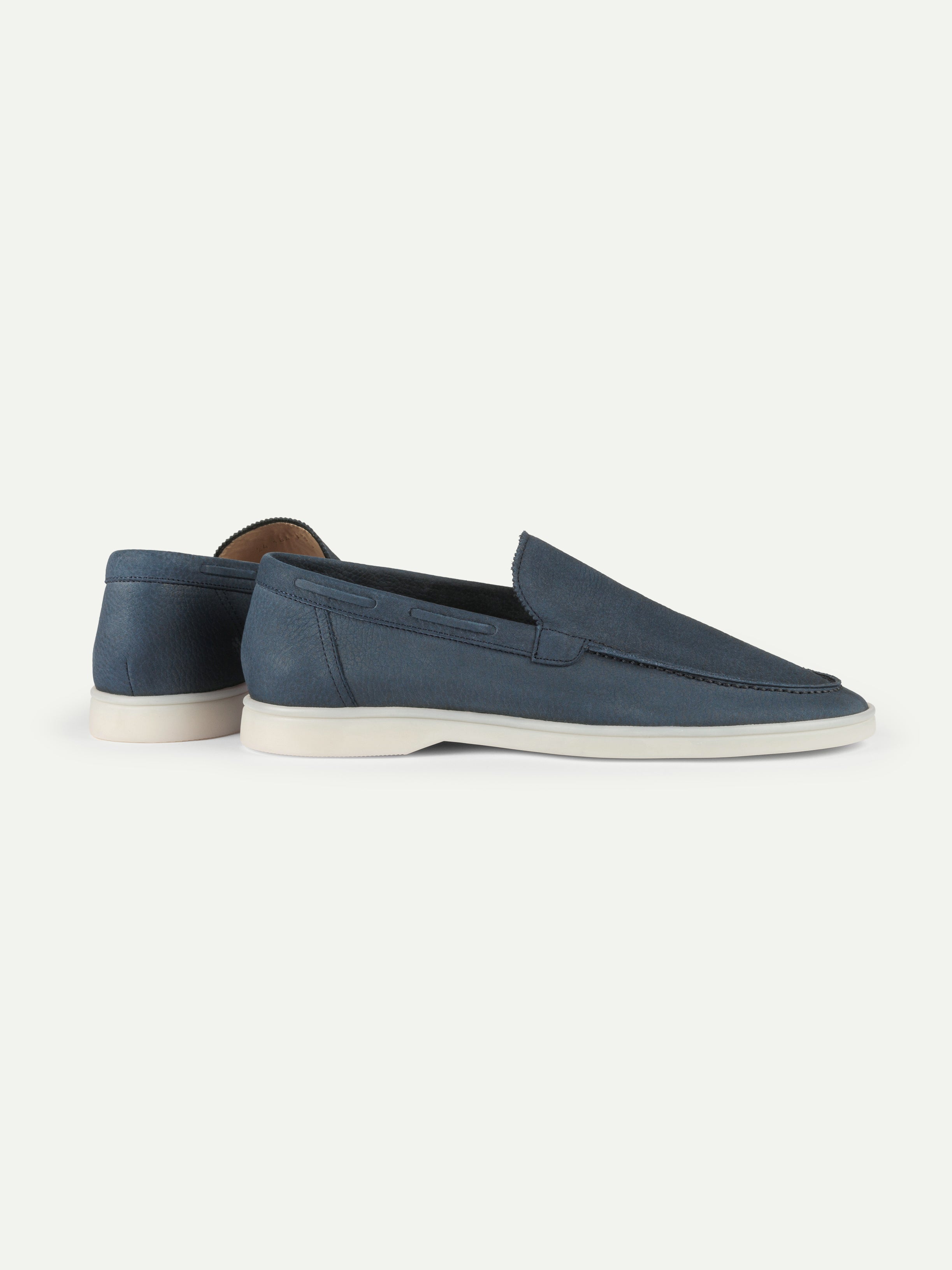 Steel Blue Nubuck Yacht Loafers – Positano Life