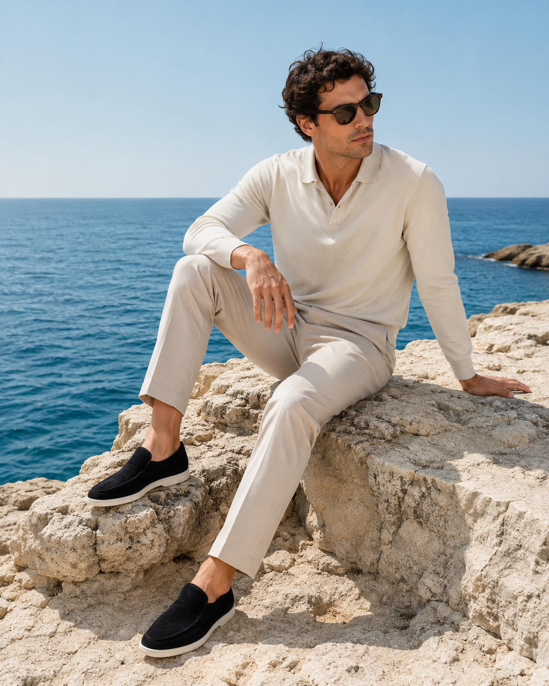 Moreno Suede Loafer Black – Positano Life