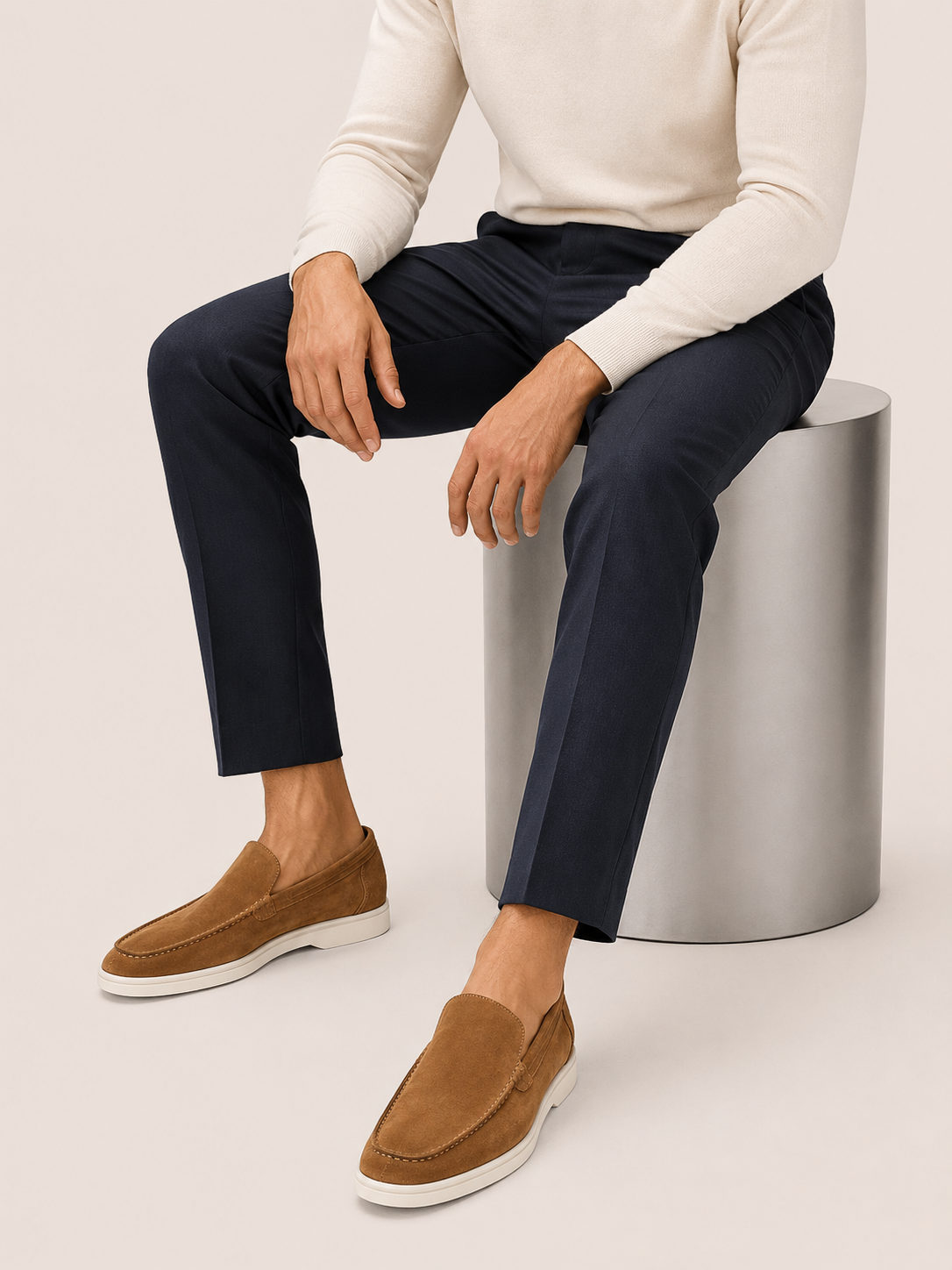 Moreno Suede Loafer Brown – Positano Life