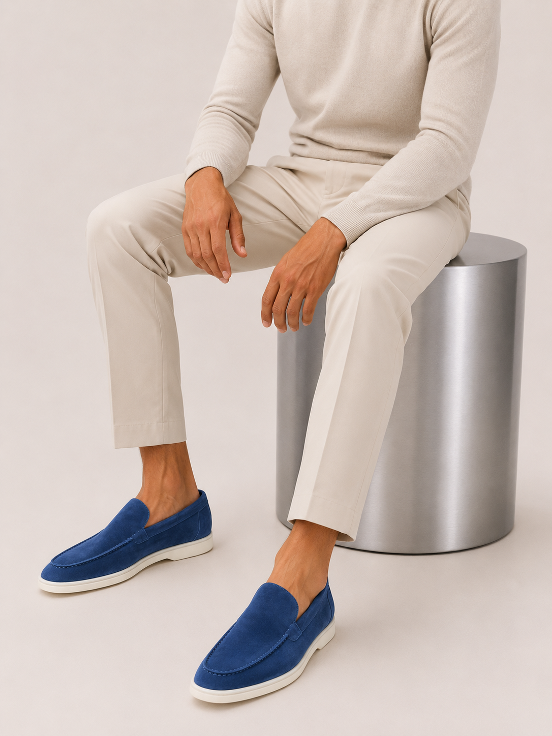 Moreno Suede Loafer Royal Blue – Positano Life