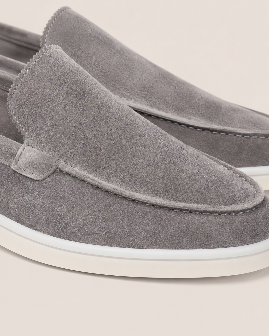 Moreno Suede Loafer Light Grey – Positano Life