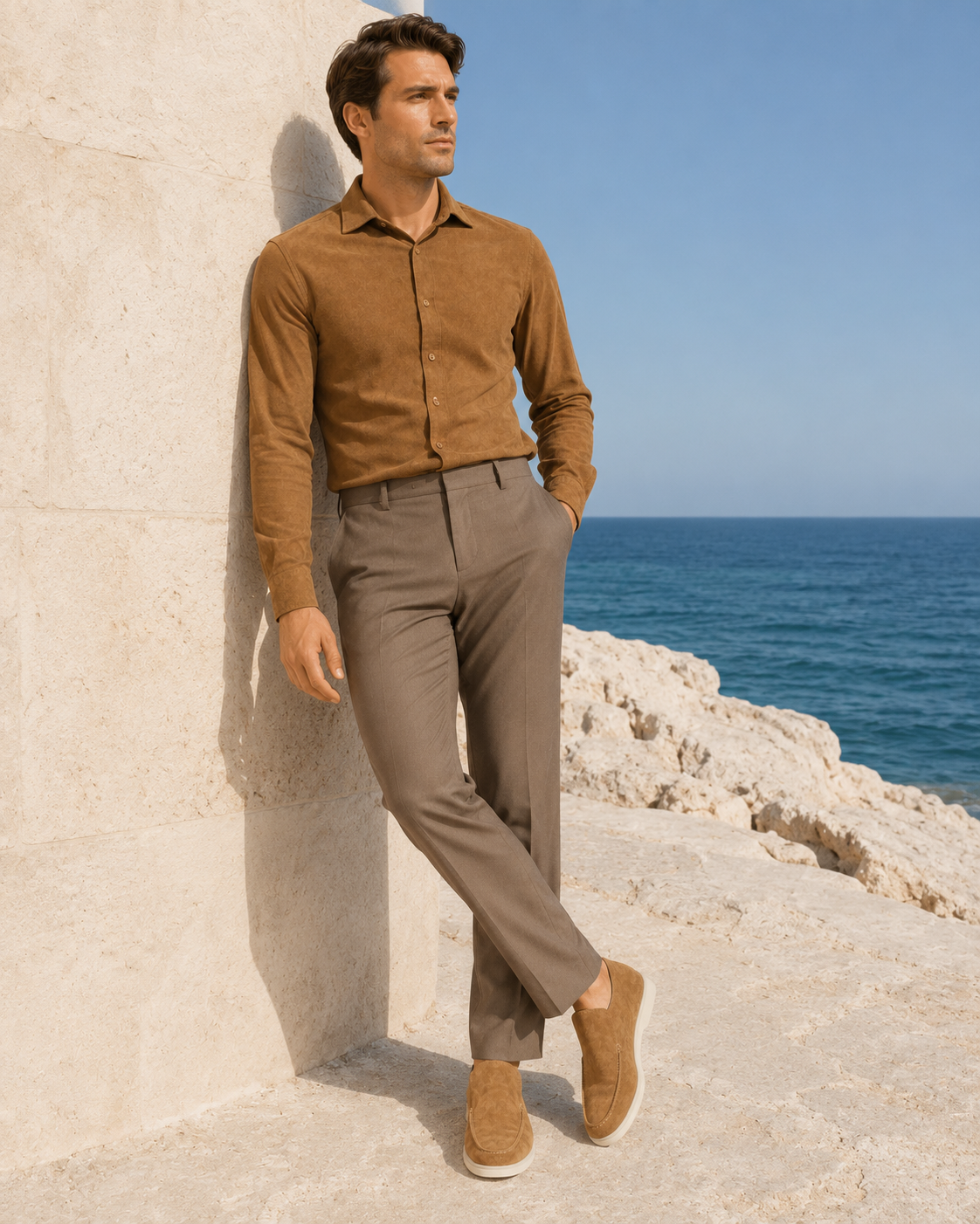 Moreno Suede City Loafer Camel – Positano Life
