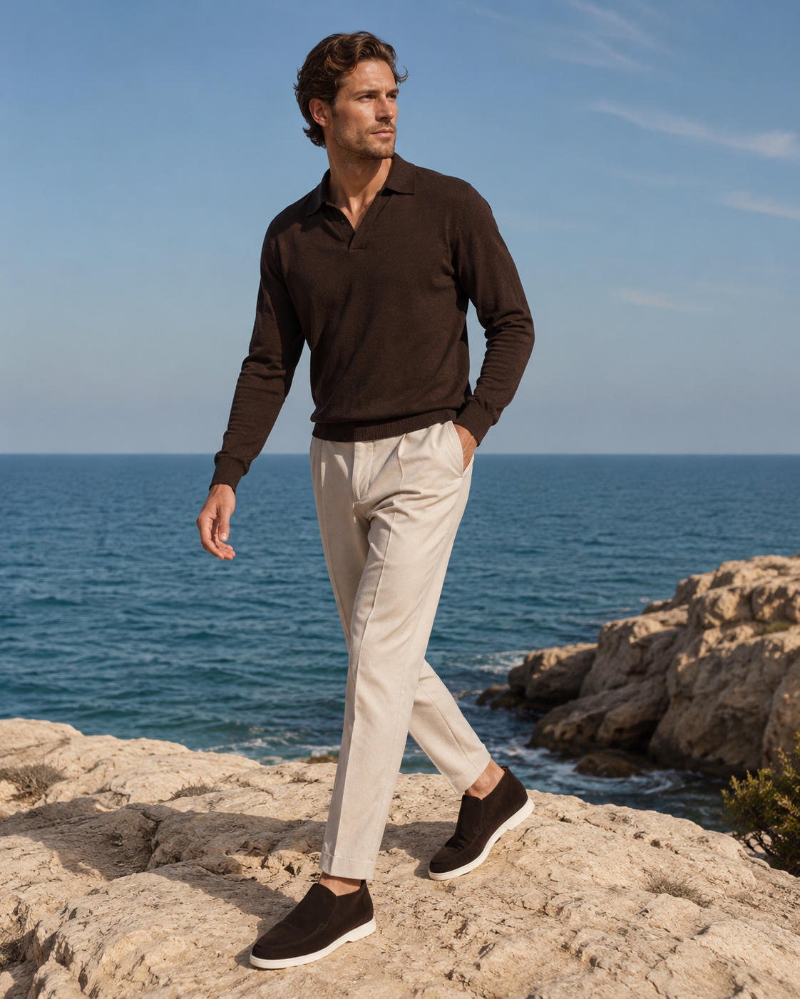 Moreno Suede City Loafer Dark Coffee – Positano Life