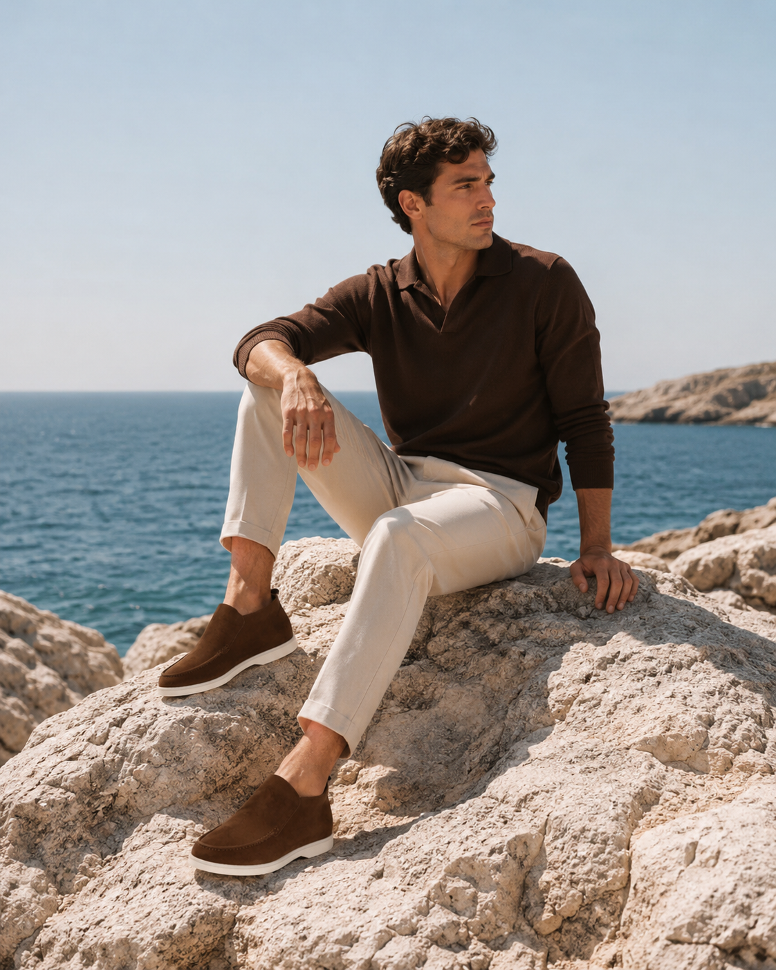 Moreno Suede City Loafer Dark Brown – Positano Life
