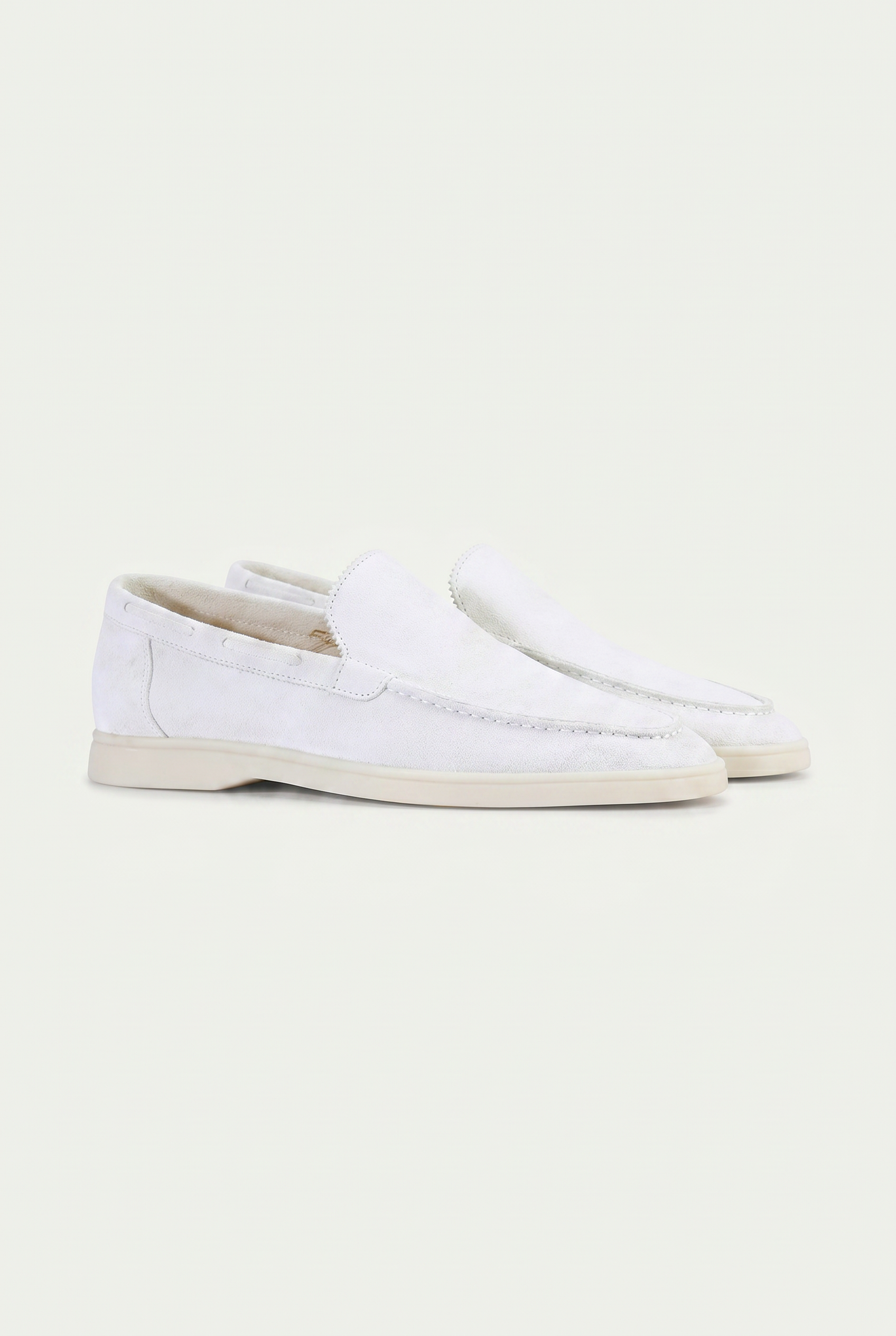 Moreno Classic Suede Loafer White – Positano Life