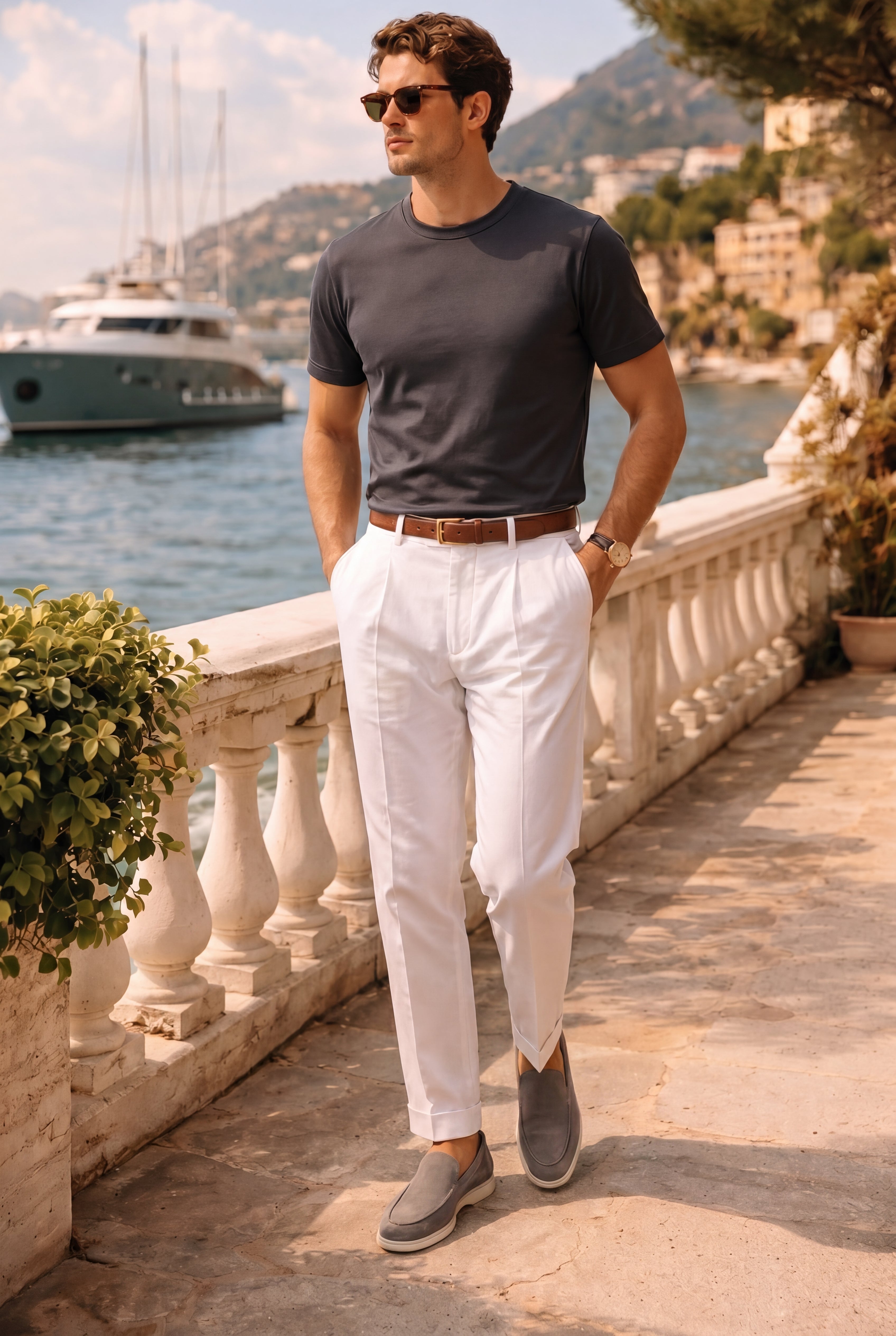 Moreno Classic Suede Loafer Grey – Positano Life