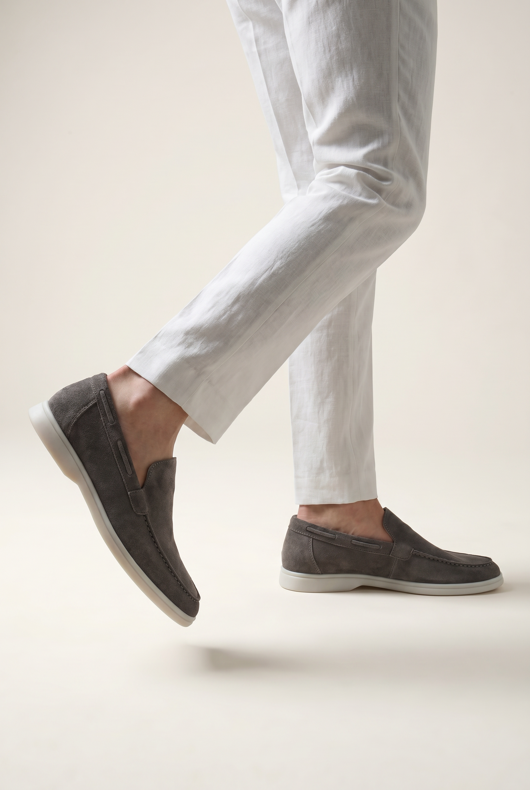 Moreno Classic Suede Loafer Grey – Positano Life