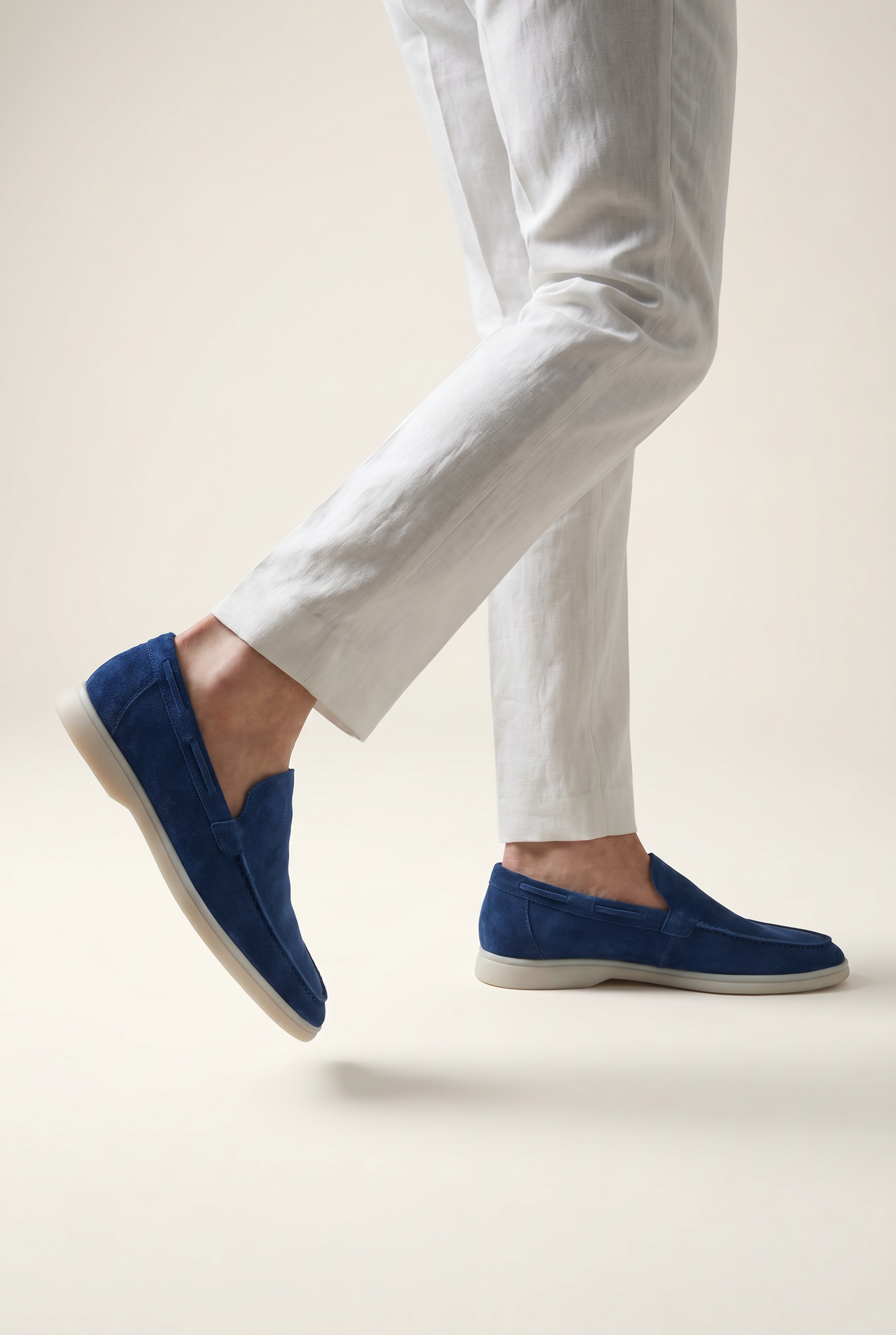 Moreno Classic Suede Loafer Royal Blue – Positano Life