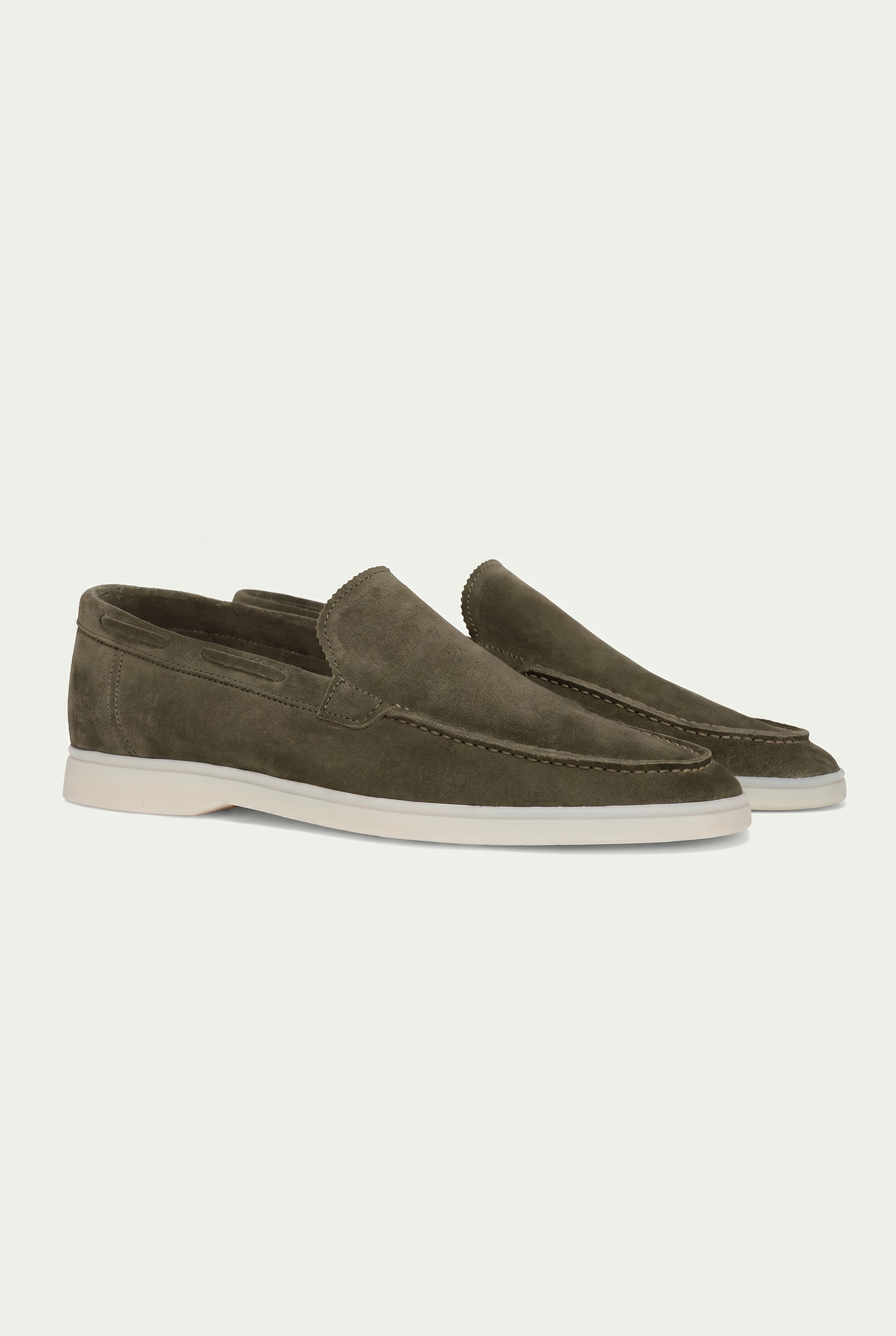 Moreno Classic Suede Loafer Olive – Positano Life