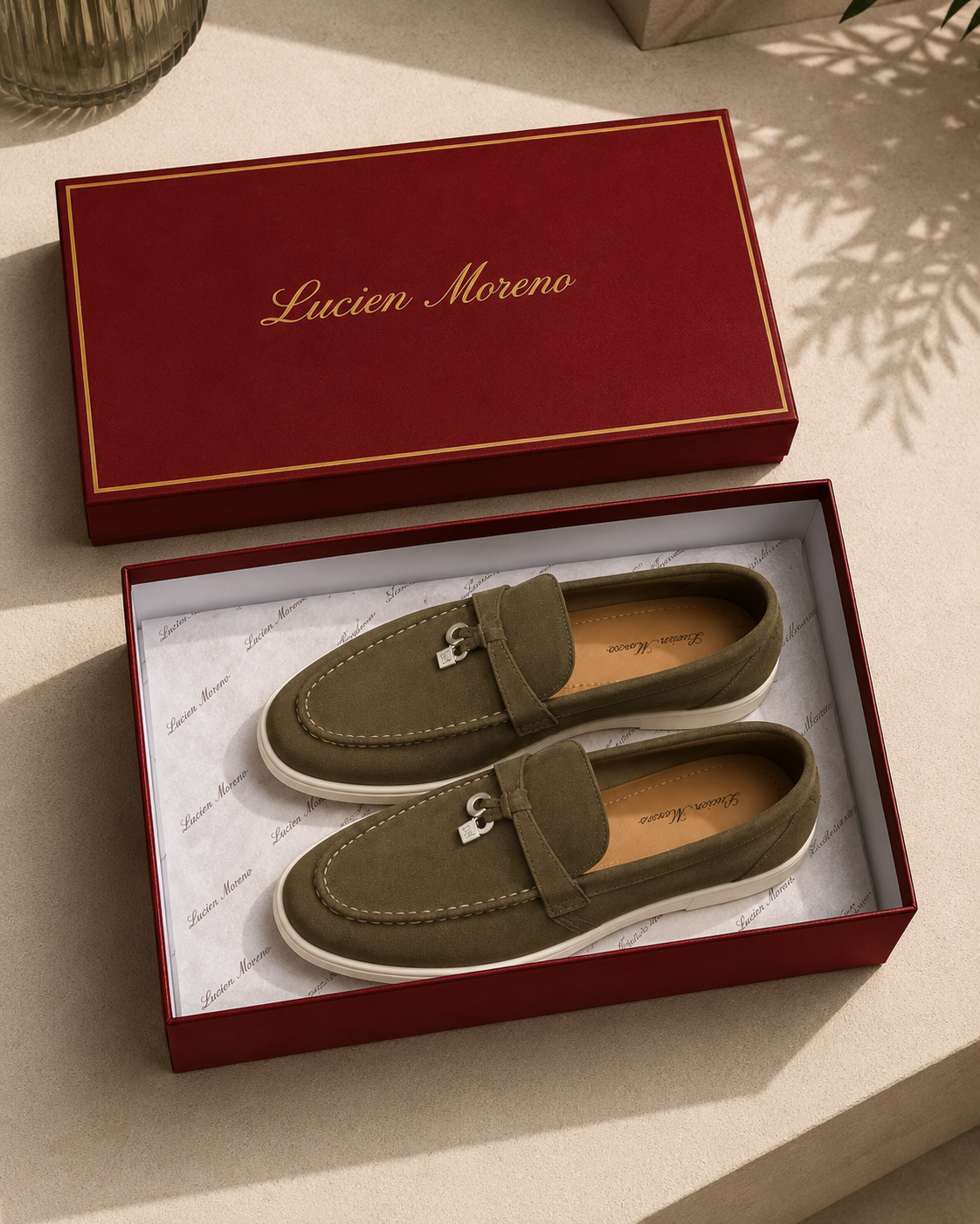 Lady Olive Green Buckle Loafer – Positano Life