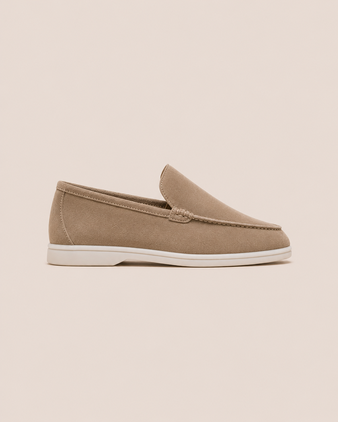 Beige Cowhide Slip-On Loafers – Positano Life