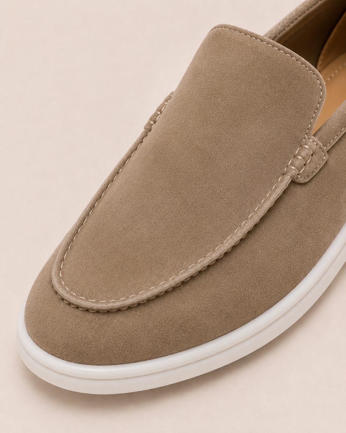 Lady Beige Cowhide Slip-On Loafers – Positano Life