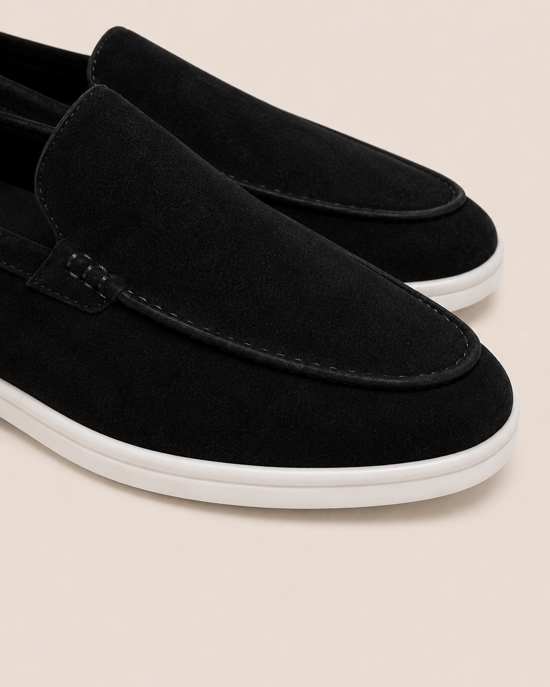 Black Cowhide Slip-On Loafers – Positano Life