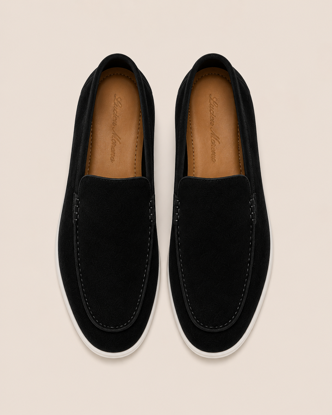 Black Cowhide Slip-On Loafers – Positano Life