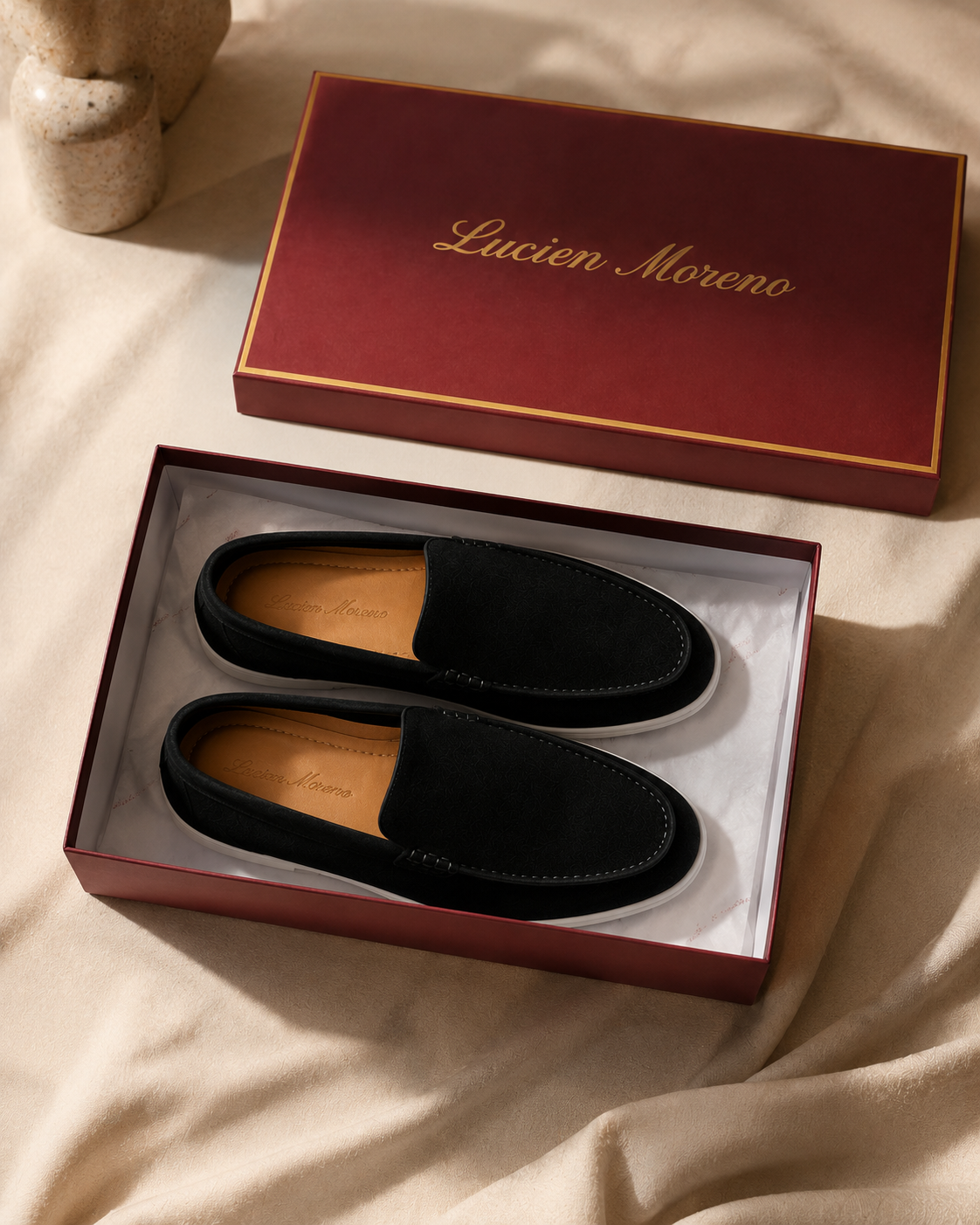 Lady Black Cowhide Slip-On Loafers – Positano Life
