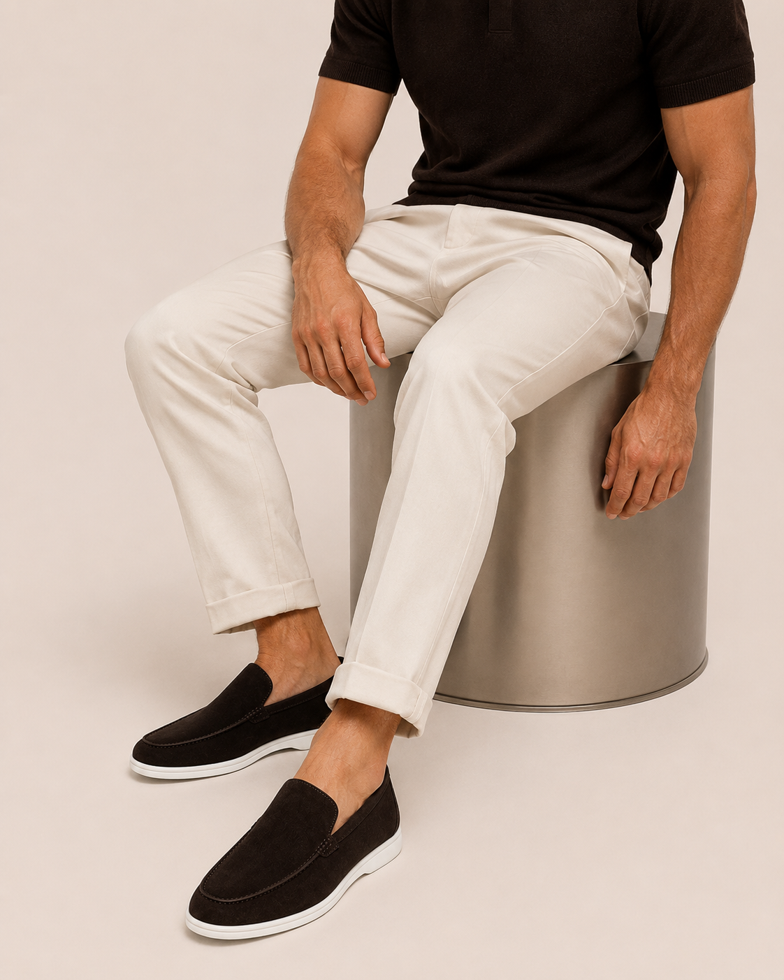 Dark Brown Cowhide Slip-On Loafers – Positano Life