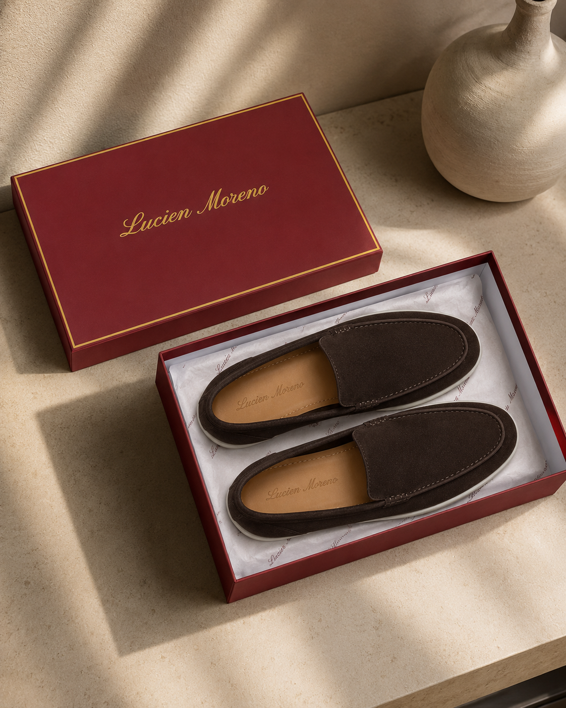 Dark Brown Cowhide Slip-On Loafers – Positano Life