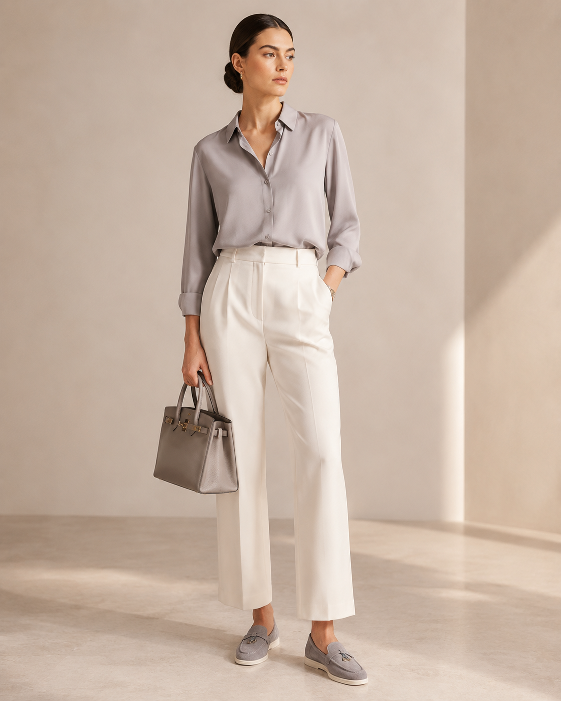 Lady Gray Buckle Loafer – Positano Life