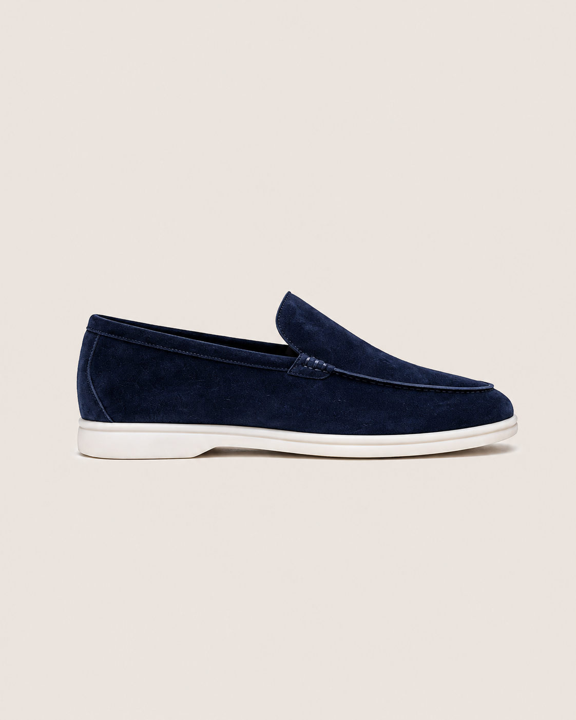 Navy Blue Cowhide Slip-On Loafers – Positano Life