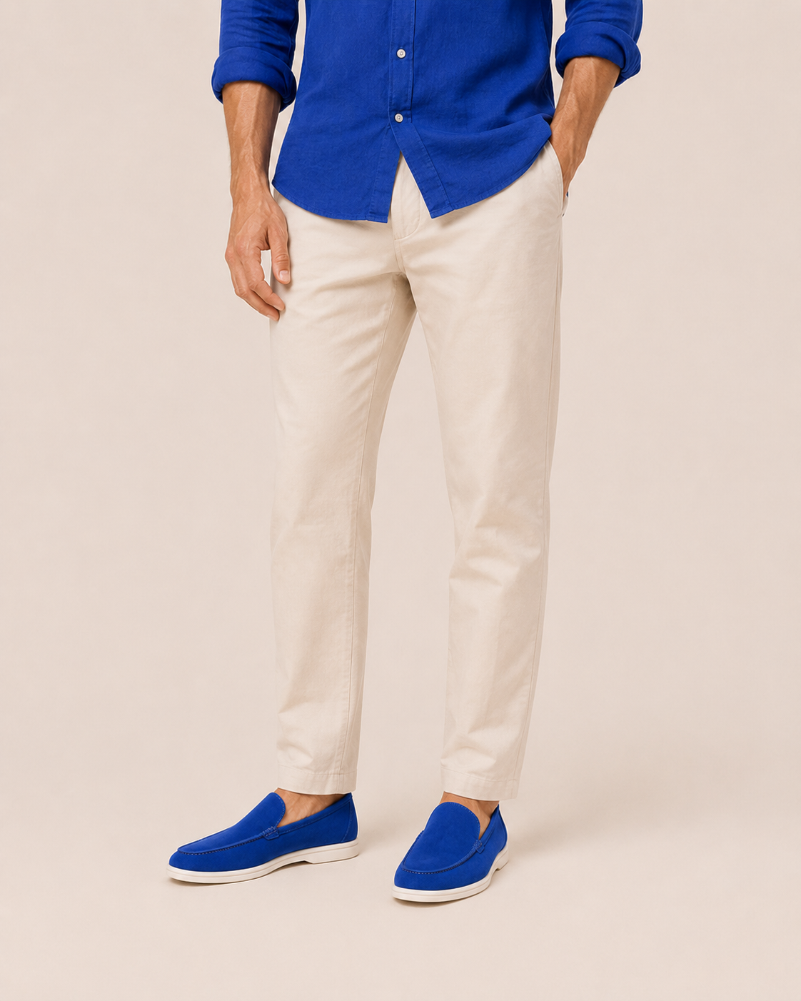 Royal Blue Cowhide Slip-On Loafers – Positano Life
