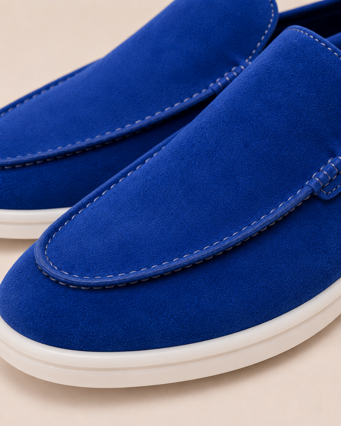 Lady Royal Blue Cowhide Slip-On Loafers – Positano Life