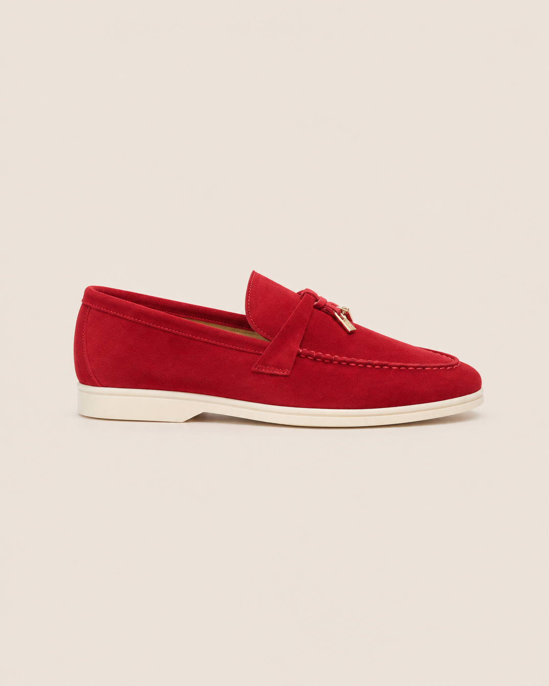 Lady Wine Red Buckle Loafer – Positano Life